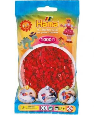 HAMA MIDI Zažehlovací korálky tm. červené 1000 ks
