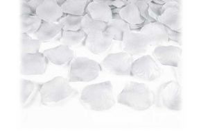 Svatební lístky růže - bílé 5,5cm 100ks