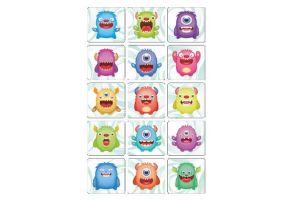 Samolepky příšerky mix 30x28  45ks