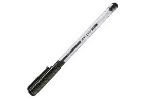 KORES K2 Pen, soft grip, transparentní, trojhranné, šíře F-0,7 mm, černá