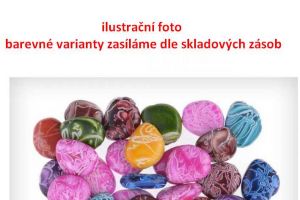 Korálky ploché,různobarevné s ornamenty