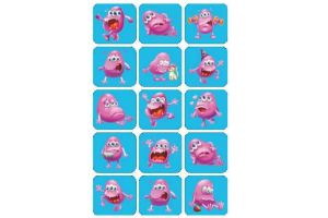 Samolepky příšerka růžová 30x28cm 45ks