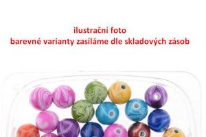 Korálky - kulaté různobarevné s ornamenty