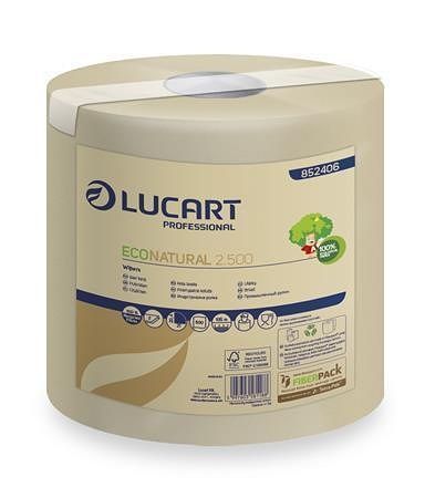 Hand towel, roll, 2 ply, LUCART, "ECONATURAL 2.500", havana brown