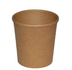 Papírová miska na polévku "Be Green", hnědá, 470 ml