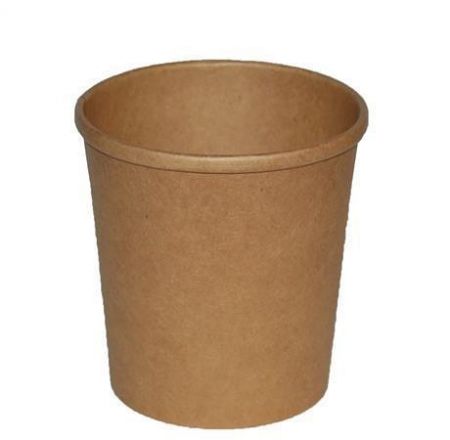 Papírová miska na polévku "Be Green", hnědá, 470 ml