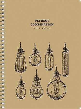 Spirálový sešit "Perfect Combination", B6, čtverečkovaný, 96 listů, tvrdé desky, mix motiv