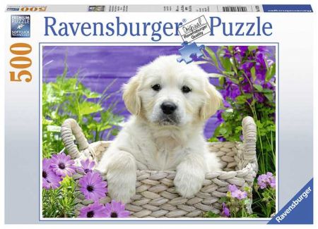 PUZZLE Sladký zlatý Retriever 500 dílků