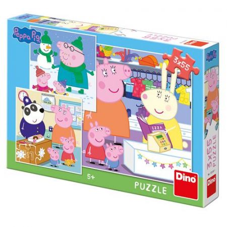 PUZZLE Peppa Pig: Veselé odpoledne 3X55D