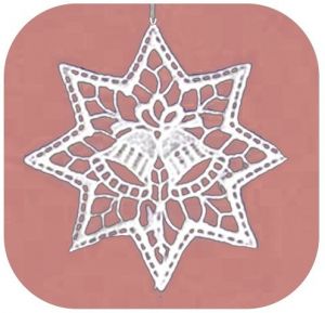 Háčkované zvonky ve hvězdě 10cm