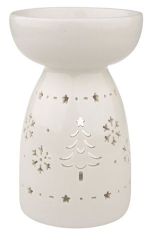 Aromalampa porcelánová bílá velká 16 cm
