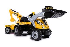 Šlapací traktor Builder Max s bagrem a vozíkem