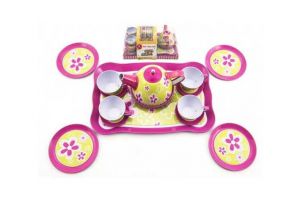 Čajová sada nádobí plech 15ks 