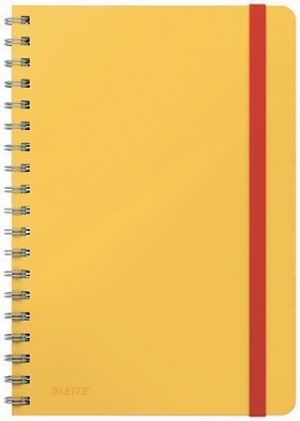 Spirálový sešit "Cosy Soft Touch", matně žlutá, linkovaný, B5, 80 listů, LEITZ