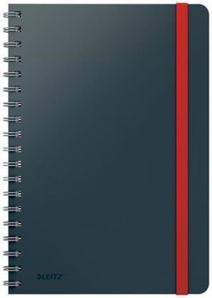 Spirálový sešit &quot;Cosy Soft Touch&quot;, matně šedá, čtverečkovaný, B5, 80 listů, LEITZ