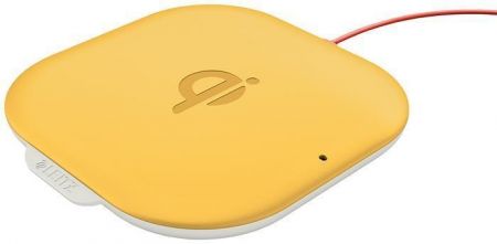 Bezdrátová nabíječka "Cosy", matně žlutá, Qi Standard, LEITZ