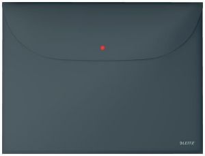 Desky na dokumenty "Cosy", matně šedá, A4, PP, s drukem, 2 kapsy, LEITZ