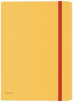 Spisové desky "Cosy", matně žlutá, A4, PP, s gumičkou, LEITZ
