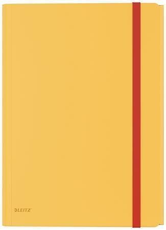 Spisové desky "Cosy", matně žlutá, A4, PP, s gumičkou, LEITZ