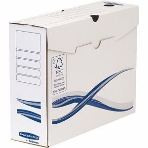 Archivační box "Bankers Box Basic", modro-bílá, A4+, 100 mm, FELLOWES