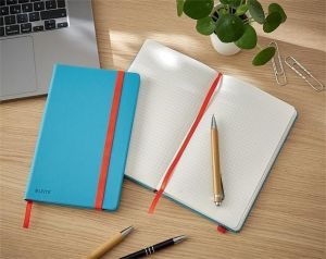 Poznámkový sešit "Cosy Soft Touch", matně modrá, čtverečkovaný, A5, 80 listů, tvrdé desky,