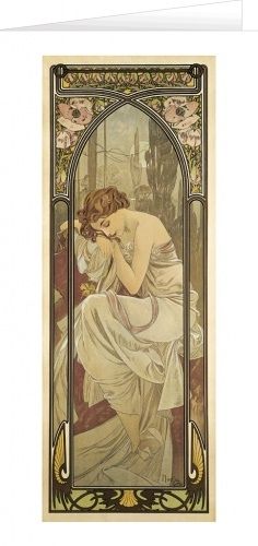 Blahopřání Alfons Mucha – Night‚s Rest