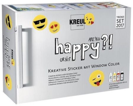 Sada Barva na sklo WINDOW COLOR Smajlik - Emotikon, KREUL