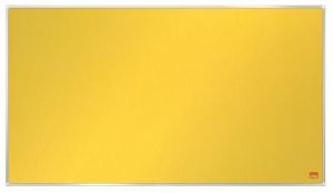 Širokoúhlá textilní nástěnka &quot;Impression Pro&quot;, žlutá, 40&quot;/ 89 x 50 cm, hliníkový r