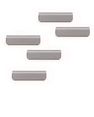 Magnetický klip "DURAFIX CLIP", samolepicí, stříbný, 60 mm, 5 ks/bal., DURABLE