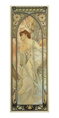 Pohled Alfons Mucha – Evening Cont., dlouhý