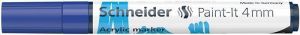 Akrylový popisovač &quot;Paint-It 320&quot;, modrá, 4 mm, SCHNEIDER