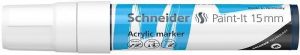 Akrylový popisovač "Paint-It 330", bílá, 15 mm, SCHNEIDER