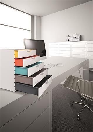 Zásuvkový box "VARICOLOR® 5", světle šedá, plastový, 5 zásuvek, DURABLE