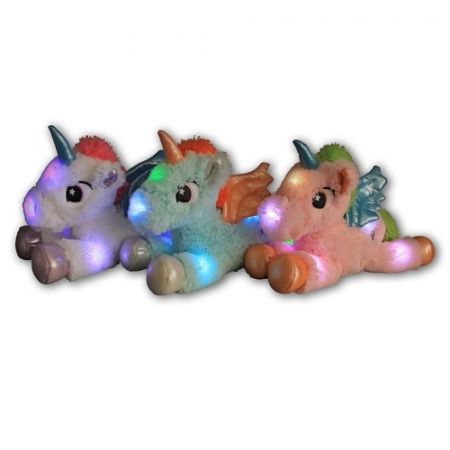 Plyšový jednorožec 30 cm svítící