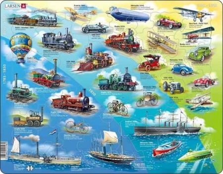 Puzzle Historie pohybu s motorem 54 dílků