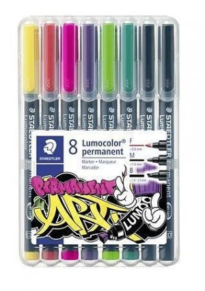 Permanentní popisovače "Lumocolor Permanent ART", 8 ks, STAEDTLER 31-S WP8