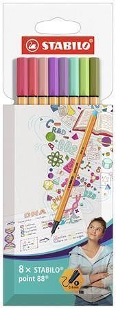 Linery "Point 88", 8 barev, 0,4mm, STABILO 88/8-05
