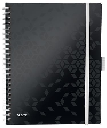 Mobilní blok "Wow", černá, A4, čtverečkovaný, LEITZ, 46450095