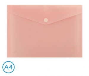Obal spisový s klopou a drukem A4 pastel LUMA, růžový
