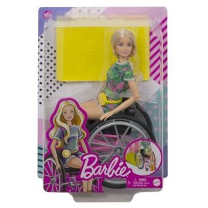 BARBIE MODELKA NA INVALIDNÍM VOZÍKU - BLONDÝNKA