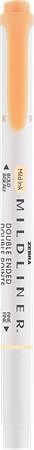 Štětcový fix "Mildliner Fluorescent", oranžová, oboustranný, 1,0/3,5 mm, ZEBRA