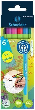 Linery "Line-Up", 5+1 zdarma, 6 barev, 0,4 mm, SCHNEIDER