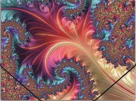 Desky s gumičkou &quot;Fractal&quot;, 15 mm, PP, A4, PANTA PLAST