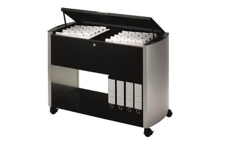 Pojízdná kartotéka "100 Top design line", stříbrná, DURABLE , 3080121