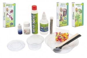 Výroba slizu/hmoty vědecká hra 3 druhy v krabičce 10x20x4,5cm