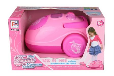 Vysavač růžový na baterie