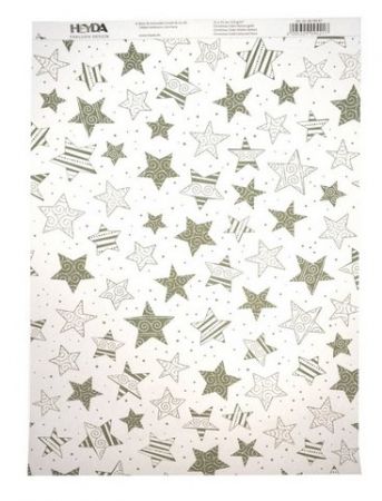 Pergamenový papír zlaté hvězdy A4 115g