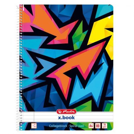 Spirálový blok A4/80 linka, NEON ART linkovaný