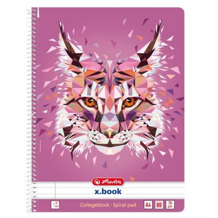 Spirálový blok Wild Animals Rys A4/80 listů