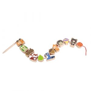 Korále dřevěné navlékací les